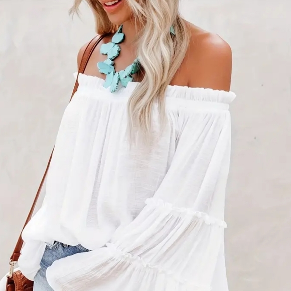 Boho Off Shoulder Top - Picture 4 of 6